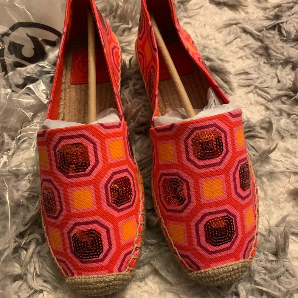 Tory burch sequin espadrilles
